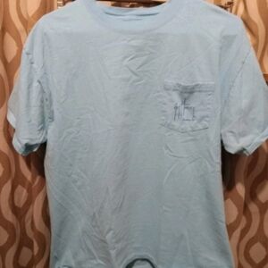 Guy Harvey Light Blue Pocket Tee - Short Sleeve Crewneck